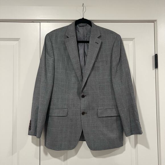 Lauren Ralph Lauren Men's Sports Coat Light Grey Tweed Silk Wool‎ 40R - Picture 1 of 10